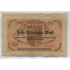 ALEMANIA 1923 ESTADO DE WURTTEMBERG  10,000,000,000 MARCOS BILLETE EN BUEN ESTADO